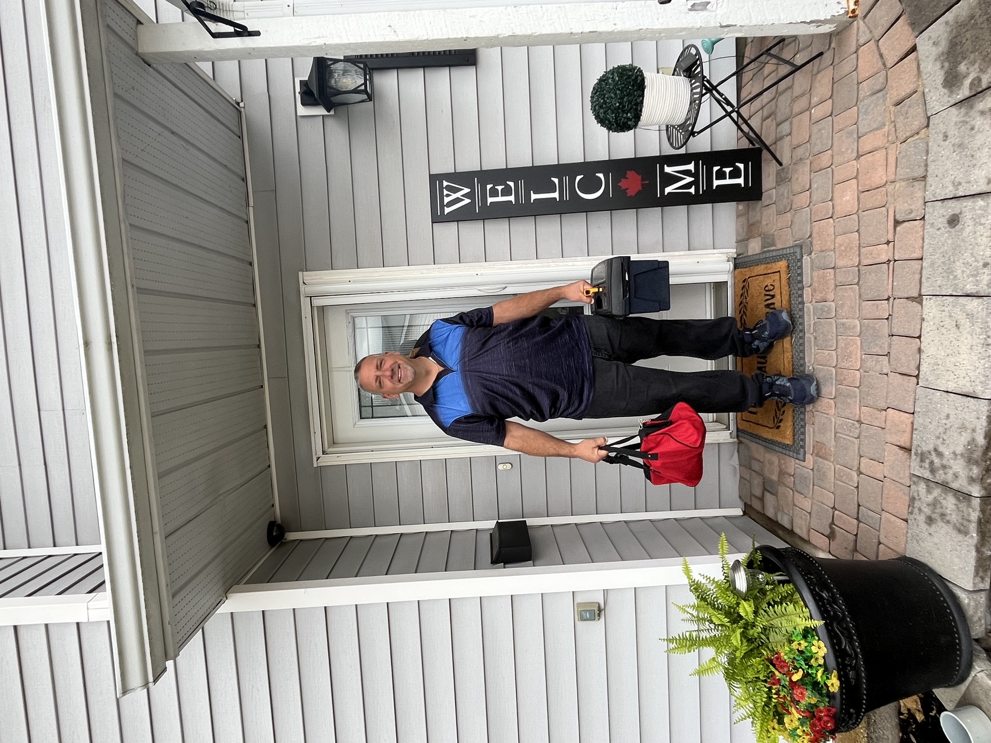 Marc arriving at your home, tools in hand